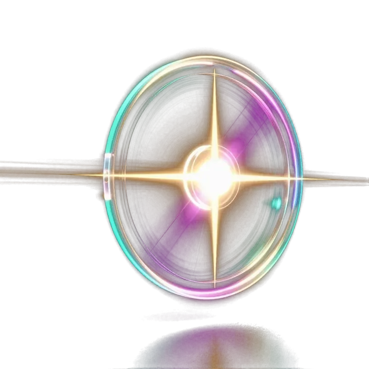Glowing precision crosshair locking onto a bright node, representing accurate conversion tracking